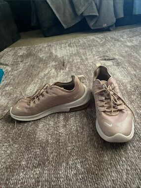 Nike Dusty Rose/Tan Running Sneakers with White Swoosh